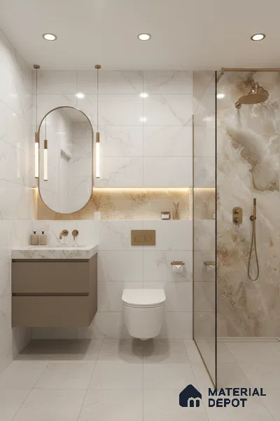 Budget Friendly Endless Wall & Floor Tile Value for Money TL 05938 Terravia Aurix Onyx 4 ft x 2 ft - Vitrified Endless Glossy Finish - 8.5 mm | 7 Random Designs | Suitable for Living Room, Bedroom & Bathroom