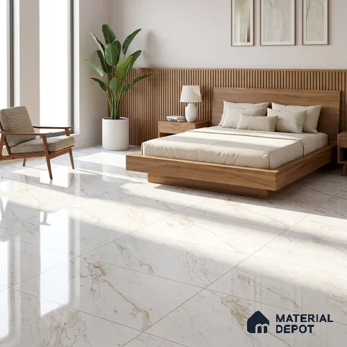 Budget Friendly Endless Wall & Floor Tile Value for Money TL 05946 Terravia Serolix 4 ft x 2 ft - Vitrified Endless Glossy Finish - 8.5 mm | 4 Random Designs | Suitable for Living Room, Bedroom & Bathroom
