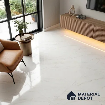 Budget Friendly Marble Endless Onyx Wall & Floor Value For Money Tile TL 05948 Classic Ivory 4 ft x 2 ft Glossy Finish Vitrified Tile - 8.5 mm | 4 Random Designs | Suitable For Living Room, Bedroom, Dining