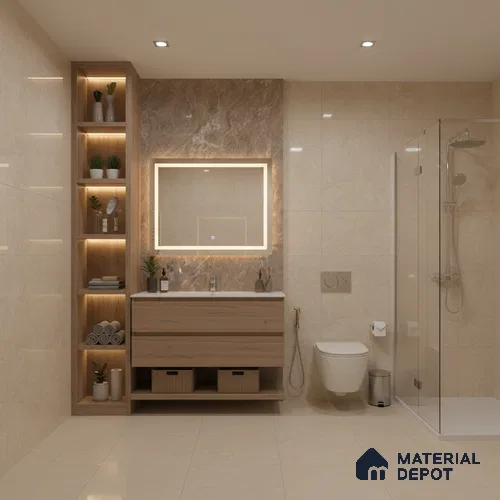 Budget Friendly Endless Wall & Floor Tile Value for Money TL 05949 C Terravia Crubrun 4 ft x 2 ft - Vitrified Endless Glossy Finish - 8.5 mm | 4 Random Designs | Suitable for Living Room, Bedroom & Bathroom