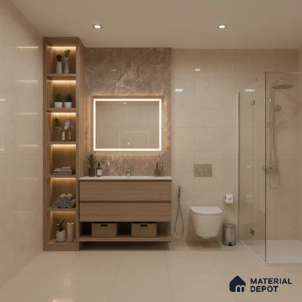 Budget Friendly Endless Wall & Floor Tile Value for Money TL 05949 C Terravia Crubrun 4 ft x 2 ft - Vitrified Endless Glossy Finish - 8.5 mm | 4 Random Designs | Suitable for Living Room, Bedroom & Bathroom (Sample)