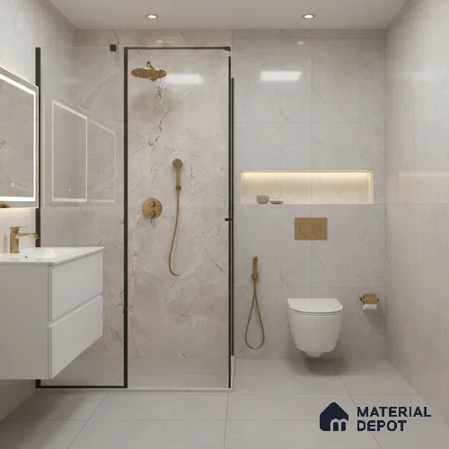 Budget Friendly Endless Wall & Floor Tile Value for Money TL 05952 Terravia Ritzon 4 ft x 2 ft - Vitrified Endless Glossy Finish - 8.5 mm | 4 Random Designs | Suitable for Living Room, Bedroom & Bathroom