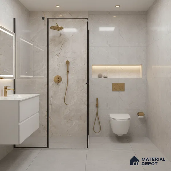 Budget Friendly Endless Wall & Floor Tile Value for Money TL 05952 Terravia Ritzon 4 ft x 2 ft - Vitrified Endless Glossy Finish - 8.5 mm | 4 Random Designs | Suitable for Living Room, Bedroom & Bathroom (Sample)