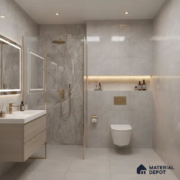 Budget Friendly Endless Wall & Floor Tile Value for Money TL 05955 Terravia Montora 4 ft x 2 ft - Vitrified Endless Glossy Finish - 8.5 mm | 4 Random Designs | Suitable for Living Room, Bedroom & Bathroom (Sample)