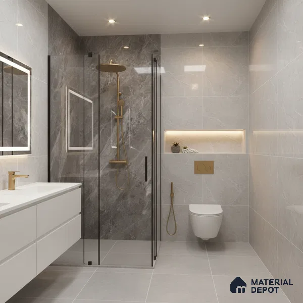 Budget Friendly Endless Wall & Floor Tile Value for Money TL 05958 Terravia Etavon 4 ft x 2 ft - Vitrified Endless Glossy Finish - 8.5 mm | 4 Random Designs | Suitable for Living Room, Bedroom & Bathroom (Sample)