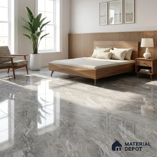 Budget Friendly Endless Wall & Floor Tile Value for Money TL 05958 Terravia Etavon 4 ft x 2 ft - Vitrified Endless Glossy Finish - 8.5 mm | 4 Random Designs | Suitable for Living Room, Bedroom & Bathroom