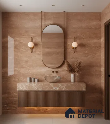 Budget Friendly Endless Wall & Floor Tile Value for Money TL 05960 Terravia Denzon 4 ft x 2 ft - Vitrified Endless Glossy Finish - 8.5 mm | 4 Random Designs | Suitable for Living Room, Bedroom & Bathroom (Sample)