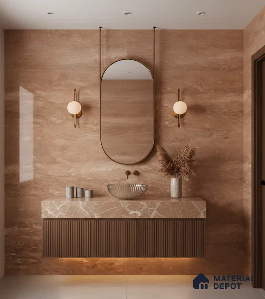 Budget Friendly Endless Wall & Floor Tile Value for Money TL 05960 Terravia Denzon 4 ft x 2 ft - Vitrified Endless Glossy Finish - 8.5 mm | 4 Random Designs | Suitable for Living Room, Bedroom & Bathroom (Sample)