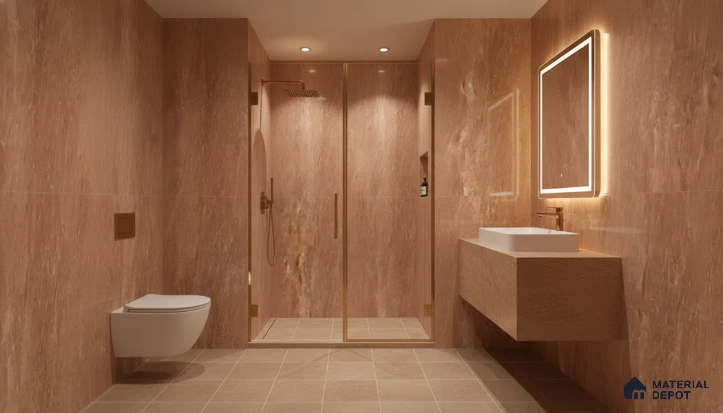 Budget Friendly Endless Wall & Floor Tile Value for Money TL 05960 Terravia Denzon 4 ft x 2 ft - Vitrified Endless Glossy Finish - 8.5 mm | 4 Random Designs | Suitable for Living Room, Bedroom & Bathroom (Sample)