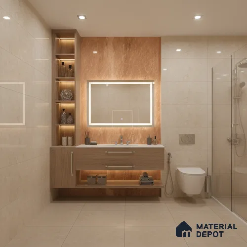 Budget Friendly Endless Wall & Floor Tile Value for Money TL 05960 Terravia Denzon 4 ft x 2 ft - Vitrified Endless Glossy Finish - 8.5 mm | 4 Random Designs | Suitable for Living Room, Bedroom & Bathroom