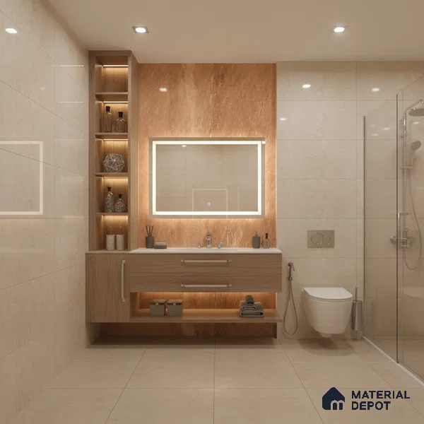 Budget Friendly Endless Wall & Floor Tile Value for Money TL 05960 Terravia Denzon 4 ft x 2 ft - Vitrified Endless Glossy Finish - 8.5 mm | 4 Random Designs | Suitable for Living Room, Bedroom & Bathroom (Sample)