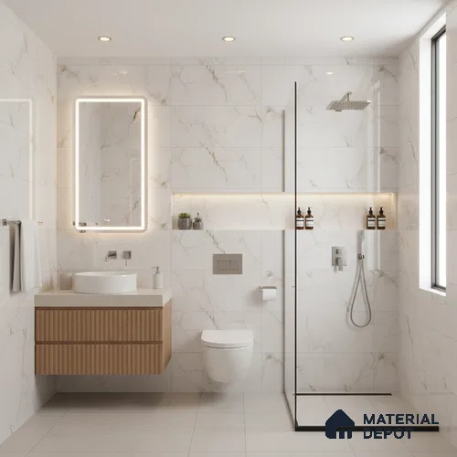 Budget Friendly Endless Wall & Floor Tile Value for Money TL 05963 Terravia Vennix 4 ft x 2 ft - Vitrified Endless Glossy Finish - 8.5 mm | 4 Random Designs | Suitable for Living Room, Bedroom & Bathroom