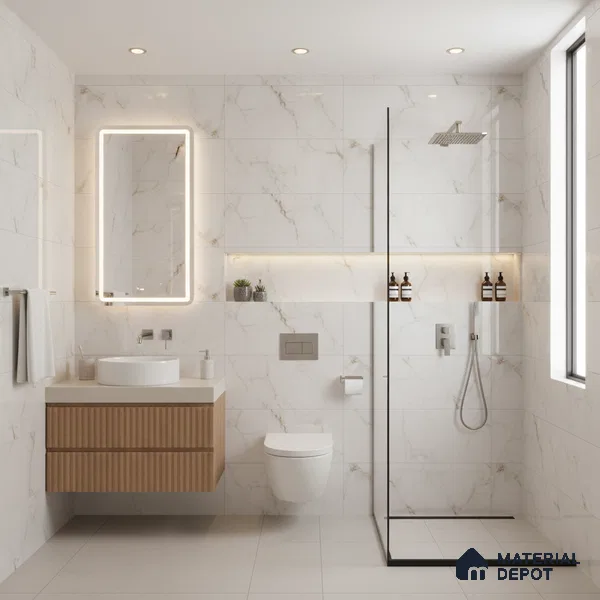 Budget Friendly Endless Wall & Floor Tile Value for Money TL 05963 Terravia Vennix 4 ft x 2 ft - Vitrified Endless Glossy Finish - 8.5 mm | 4 Random Designs | Suitable for Living Room, Bedroom & Bathroom (Sample)