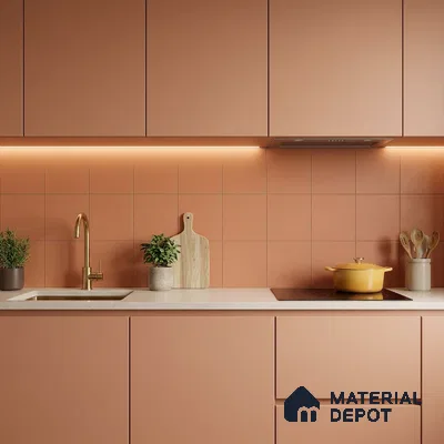 Subway Floor & Wall Tile TL 05981 B Plain Brown 200 x 200 mm Full Body Vitrified Matte Finish - 9 mm | Ideal For Bathroom, Kitchen, Dining Areas | 2 mm Spacer is Mandatory | Please Expect a Slight Variation of Pattern