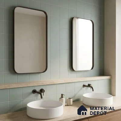 Subway Floor & Wall Tile TL 05984 B Plain Sky 200 x 200 mm Full Body Vitrified Matte Finish - 9 mm | Ideal For Bathroom, Kitchen, Dining Areas | 2 mm Spacer is Mandatory | Please Expect a Slight Variation of Pattern