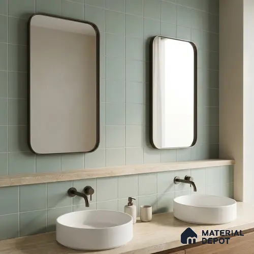Subway Floor & Wall Tile TL 05984 B Plain Sky 200 x 200 mm Full Body Vitrified Matte Finish - 9 mm | Ideal For Bathroom, Kitchen, Dining Areas | 2 mm Spacer is Mandatory | Please Expect a Slight Variation of Pattern
