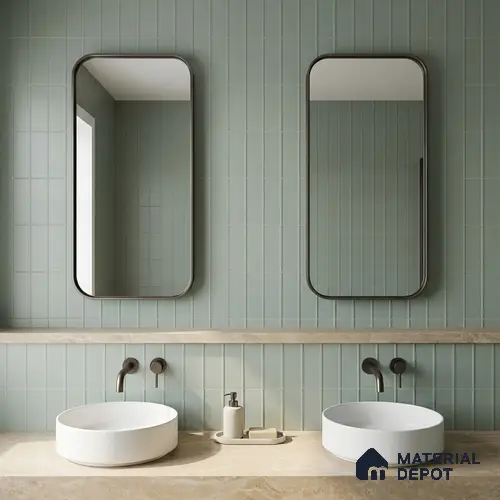Subway Floor & Wall Tile TL 05984 C Strap Sky Punch 200 x 200 mm Full Body Vitrified Punch Matte Finish - 9 mm | Ideal For Bathroom, Kitchen, Dining Areas | 2 mm Spacer is Mandatory | Please Expect a Slight Variation of Pattern