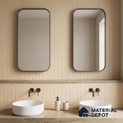 Subway Floor & Wall Tile TL 05985 C Strap Ochre Punch 200 x 200 mm Full Body Vitrified Punch Matte Finish - 9 mm | Ideal For Bathroom, Kitchen, Dining Areas | 2 mm Spacer is Mandatory | Please Expect a Slight Variation of Pattern (Sample)