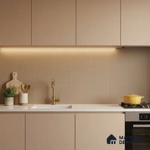 Subway Floor & Wall Tile TL 05986 B Plain Linen 200 x 200 mm Full Body Vitrified Matte Finish - 9 mm | Ideal For Bathroom, Kitchen, Dining Areas | 2 mm Spacer is Mandatory | Please Expect a Slight Variation of Pattern