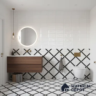 Punch Wall Tile TL 05987 709 G 2 ft x 1 ft Ceramic Glossy Finish - 7.5 mm | Suitable For Kitchen, Bathroom (Sample)