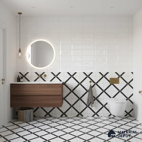 Punch Wall Tile TL 05987 709 G 2 ft x 1 ft Ceramic Glossy Finish - 7.5 mm | Suitable For Kitchen, Bathroom (Sample)