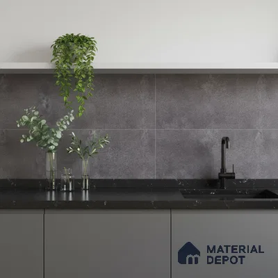Stone Wall Tile TL 05988 C 6048 D Dark 2 ft x 1 ft Ceramic Rustic Matte Finish - 7.5 mm | Suitable For Kitchen, Bathroom (Sample)