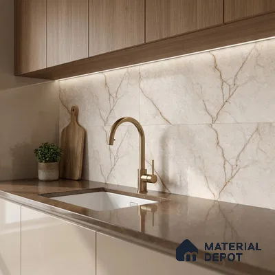 Marble Wall Tile TL 05990 B 6060 D Dark 2 ft x 1 ft Ceramic Matte Finish - 7.5 mm | Suitable For Kitchen, Bathroom (Sample)