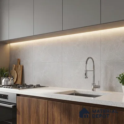 Cement Wall Tile TL 05992 B 6111 D Dark 2 ft x 1 ft Ceramic Matte Finish - 7.5 mm | Suitable For Kitchen, Bathroom (Sample)
