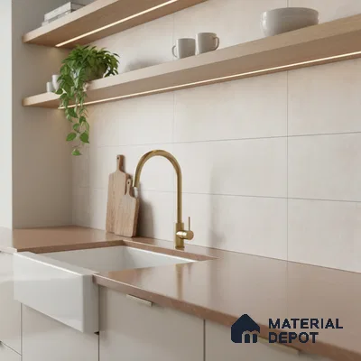 Plain Wall Tile TL 05994 B 6132 D Dark 2 ft x 1 ft Ceramic Matte Finish - 7.5 mm | Suitable For Kitchen, Bathroom (Sample)