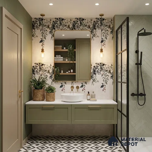 Tropical Wall Tile TL 05994 6132 GL C Highlighter 2 ft x 1 ft Ceramic Matte Finish - 7.5 mm | Suitable For Kitchen, Bathroom | Please Expect a Slight Variation of Pattern