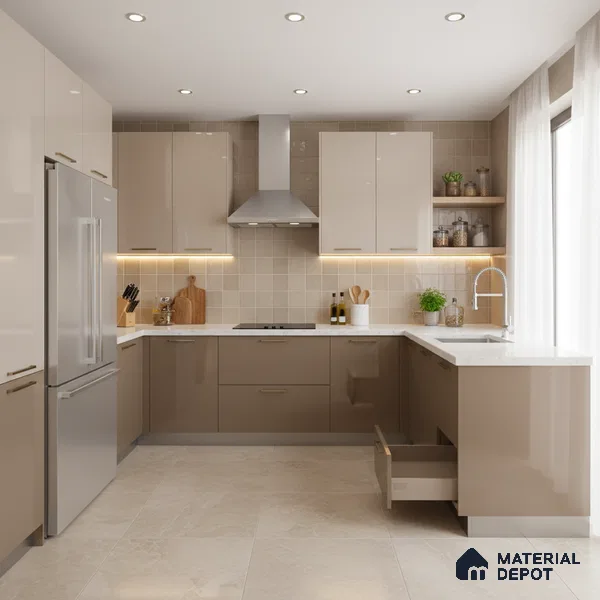 Subway Wall Tile TL 06007 F Dove Gris Plain 2 ft x 1 ft Ceramic Glossy Finish - 7.5 mm | Suitable For Kitchen, Bathroom | Please Expect a Slight Variation of Pattern