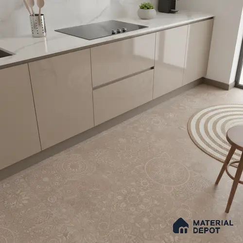 Moroccan Look Floor & Wall Tile TL 06013 Sunburst Sparkle 2 ft x 2 ft Rustic Carving Matte Finish Vitrified Tile - 9 mm | 4 Random Design | Suitable For Living Room, Bedroom, Bathroom, Kitchen & Dining | Please Expect a Slight Variation of Pattern