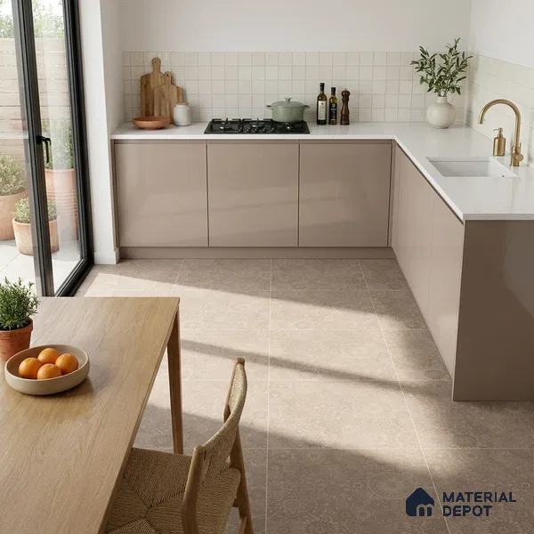 Moroccan Look Floor & Wall Tile TL 06013 Sunburst Sparkle 2 ft x 2 ft Rustic Carving Matte Finish Vitrified Tile - 9 mm | 4 Random Design | Suitable For Kitchen, Bathroom, Dining Area | Please Expect a Slight Variation of Pattern