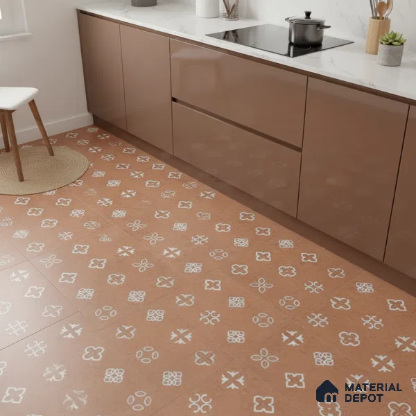 Moroccans Look Floor & Wall Tile TL 06016 Texture Memoria 2 ft x 2 ft Rustic Carving Matte Finish Vitrified Tile - 9 mm | 4 Random Design | Suitable For Living Room, Bedroom, Bathroom, Kitchen & Dining | Please Expect a Slight Variation of Pattern (Sample)