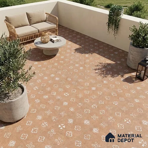 Moroccans Look Floor & Wall Tile TL 06016 Texture Memoria 2 ft x 2 ft Rustic Carving Matte Finish Vitrified Tile - 9 mm | 4 Random Design | Suitable For Kitchen, Foyer, Balcony | Please Expect a Slight Variation of Pattern