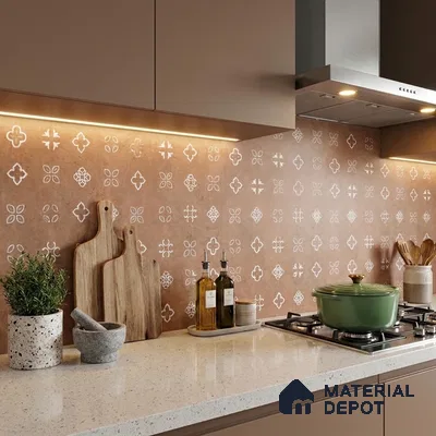 Moroccans Look Floor & Wall Tile TL 06016 Texture Memoria 2 ft x 2 ft Rustic Carving Matte Finish Vitrified Tile - 9 mm | 4 Random Design | Suitable For Kitchen, Foyer, Balcony | Please Expect a Slight Variation of Pattern