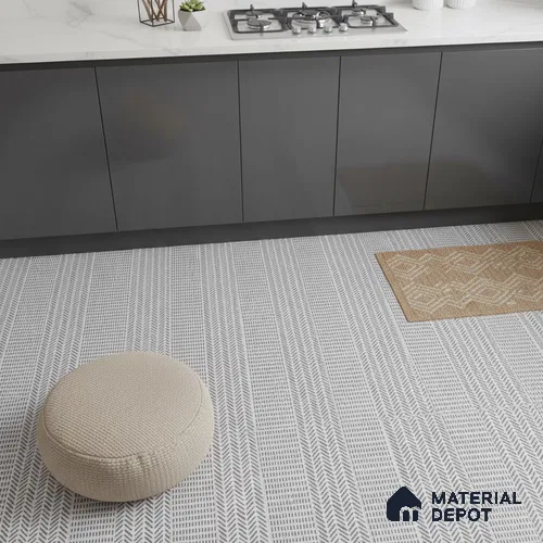 Geometric Look Floor & Wall Tile TL 06017 Pixel Glaze 2 ft x 2 ft Rustic Carving Matte Finish Vitrified Tile - 9 mm | Suitable For Living Room, Bedroom, Bathroom, Kitchen & Dining