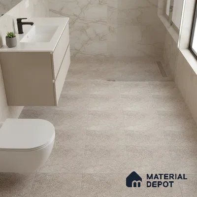 Stone Floor Tile TL 06023 AK Evoque Natural 11.8 inch x11.8 inch Anti Skid Tiles Vitrified Matte Slate Punch Finish - 12 mm | 16 Random Design | Ideal For Parking, Outdoor, Balcony