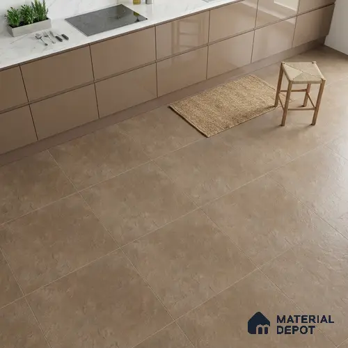 Cement Floor Tile TL 06023 G Spectra Earth 2 ft x 2 ft Vitrified Matte Slate Punch Finish - 12 mm | 6 Random Design | Ideal For Living Room, Bathroom, Restaurants