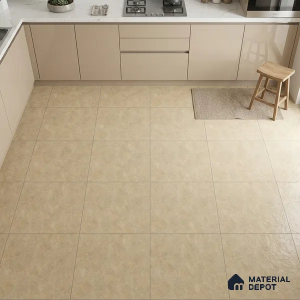 Stone Floor Tile TL 06023 Natural Stone 2 ft x 2 ft Vitrified Matte Slate Punch Finish - 12 mm | 35 Random Design | Ideal For Living Room, Bathroom, Restaurants (Sample)