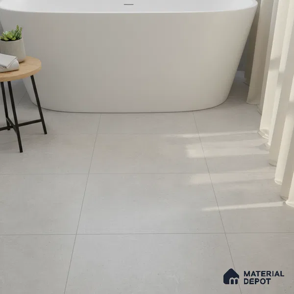 Cement Floor Tile TL 06023 X Spectra Grey 11.8 inch x11.8 inch Vitrified Matte Slate Punch Finish - 12 mm | 24 Random Design | Suitable For Bathroom, Balcony, Courtyard