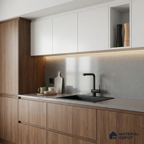 Terrazzo Counter Top Slab TL 06028 Galaxy Grey 8 ft x 2.6 ft mm Full Body Vitrified Matte Finish - 15 mm | Suitable For Counter Top, Dining Table Top & Window Frame