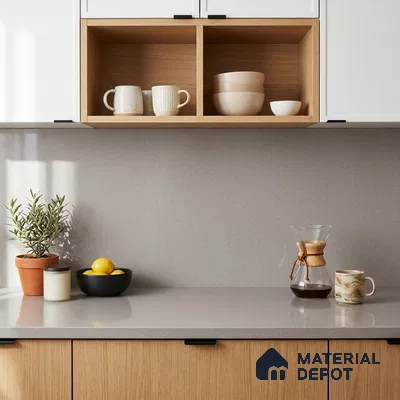 Terrazzo Counter Top Slab TL 06029 B Galaxy Gris 8 ft x 2.6 ft mm Full Body Vitrified Glossy Finish - 15 mm | Suitable For Counter Top, Dining Table Top & Window Frame