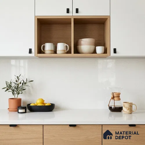 Terrazzo Counter Top Slab TL 06033 Galaxy White 8 ft x 2.6 ft mm Full Body Vitrified Glossy Finish - 15 mm | Suitable For Counter Top, Dining Table Top & Window Frame