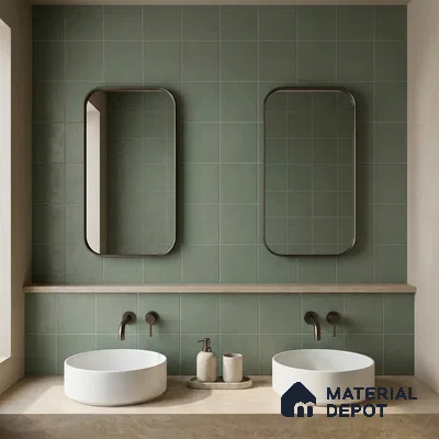 Subway Wall & Floor Tile TL 06054 Greek Plain 200 x 200 mm Vitrified Matte Finish - 9 mm | Ideal For Bathroom, Kitchen | 2 mm Spacer is Mandatory | Please Expect a Slight Variation of Pattern