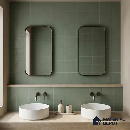 Subway Wall & Floor Tile TL 06054 Greek Plain 200 x 200 mm Vitrified Matte Finish - 9 mm | Ideal For Bathroom, Kitchen | 2 mm Spacer is Mandatory | Please Expect a Slight Variation of Pattern