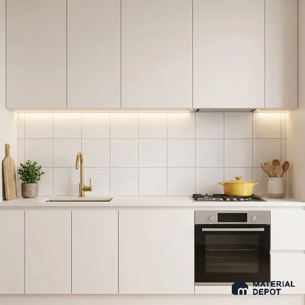 Subway Floor & Wall Tile TL 06067 Tessera Plain 200 x 200 mm Vitrified Matte Finish - 9 mm | Ideal For Bathroom, Kitchen | 2 mm Spacer is Mandatory | Please Expect a Slight Variation of Pattern (Sample)