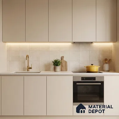 Subway Floor & Wall Tile TL 06070 Vector Plain 200 x 200 mm Vitrified Matte Finish - 9 mm | Ideal For Bathroom, Kitchen | 2 mm Spacer is Mandatory | Please Expect a Slight Variation of Pattern (Sample)