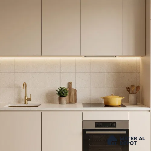 Subway Floor & Wall Tile TL 06072 Zeppole Plain 200 x 200 mm Vitrified Matte Finish - 9 mm | Ideal For Bathroom, Kitchen | 2 mm Spacer is Mandatory | Please Expect a Slight Variation of Pattern