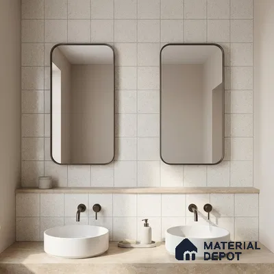 Subway Floor & Wall Tile TL 06072 Zeppole Plain 200 x 200 mm Vitrified Matte Finish - 9 mm | Ideal For Bathroom, Kitchen | 2 mm Spacer is Mandatory | Please Expect a Slight Variation of Pattern